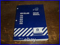 New Holland 638 648 658 678 688 Round Baler Shop Service Repair Manual