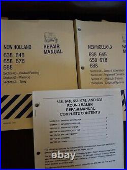 New Holland 638 648 658 678 688 Round Baler Shop Service Repair Manual 2002