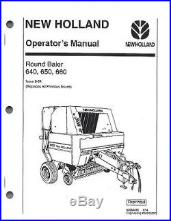 New Holland 640 650 660 Round Baler Operator Manual 42064033