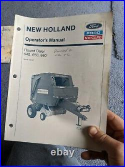 New Holland 640, 650, 660 Round Balers Operators Manual