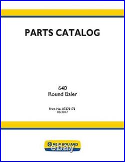 New Holland 640 Round Baler Parts Catalog