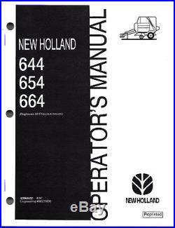 New Holland 644 654 664 Round Baler Operator Manual 42064431