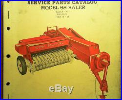 New Holland 65 Baler Service Parts Catalog Manual 65-4 1/2M 6/65
