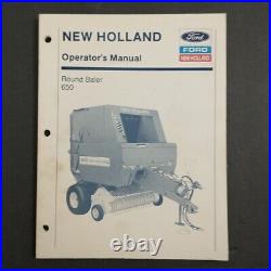 New Holland 650 Round Baler Operator Manual ORIGINAL OEM