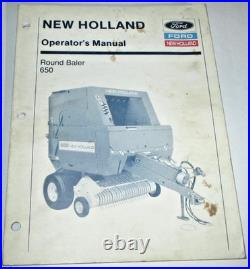 New Holland 650 Round Baler Operators Owners Maintenance Manual 12-91 ORIGINAL