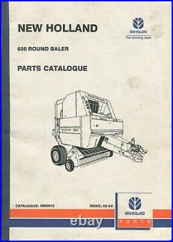 New Holland 650 Round Baler Parts Catalogue