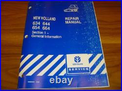 New Holland 654 664 Round Baler General Information Service Manual 40063401