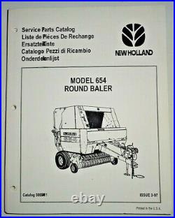New Holland 654 Round Baler Parts Catalog Manual Book 3/97 NH Original
