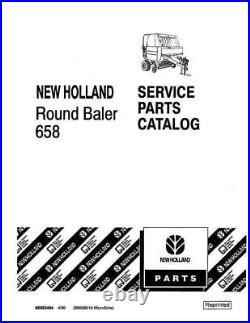 New Holland 658 Round Baler Parts Catalog PDF/USB 86593404