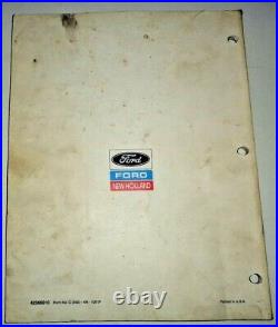 New Holland 660 Round Baler Operators Owners Troubleshooting Manual Original! NH