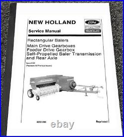New Holland 67 Baler Main Drive Gearbox Transmission Axle Service Repair Manual