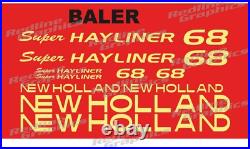 New Holland 68 Baler Super Hayliner Decals Free Shipping New Holland 68 Baler Super Hayliner Decals Free Shipping