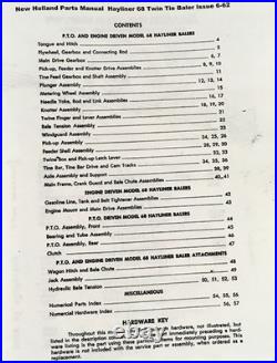 New Holland 68 Square Baler Service Manual Parts Catalog Operators Repair Shop