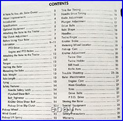 New Holland 68 Square Baler Service Manual Parts Catalog Operators Repair Shop