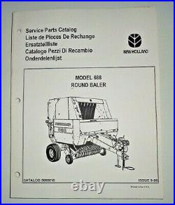 New Holland 688 Round Baler Parts Catalog Manual Book 9/98 NH Original