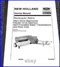 New Holland 69 Baler Main Drive Gearbox Transmission Axle Service Repair Manual