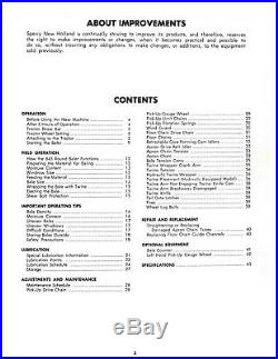 New Holland 845 Round Baler Operator's AND Parts Manual Catalog Book NH