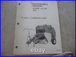 New Holland 846 Round Baler Operator's Owners Book