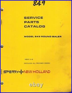 New Holland 849 Round Baler Parts Manual