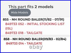 New Holland 849733 IDLER WHEEL Fits 855 & 858 Round Balers NOS 80849733