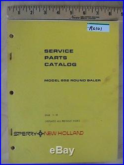 New Holland 852 Round Baler parts manual book catalog