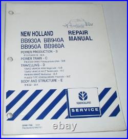 New Holland BB930A BB940A BB950A BB960A Baler POWER TRAIN Service Repair Manual