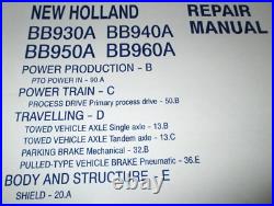 New Holland BB930A BB940A BB950A BB960A Baler POWER TRAIN Service Repair Manual