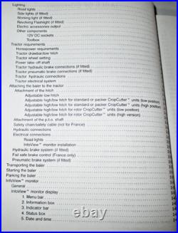 New Holland BB940 BB950 BB960 Baler Operators Maintenance Manual 8-01 ORIGINAL