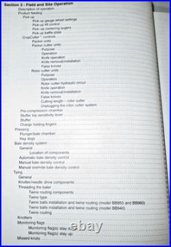 New Holland BB940 BB950 BB960 Baler Operators Maintenance Manual 8-01 ORIGINAL