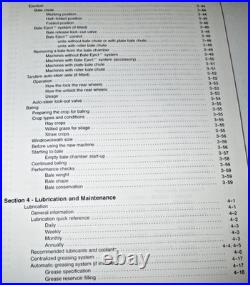 New Holland BB940 BB950 BB960 Baler Operators Maintenance Manual 8-01 ORIGINAL