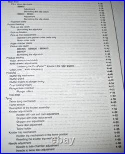 New Holland BB940 BB950 BB960 Baler Operators Maintenance Manual 8-01 ORIGINAL