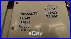 New Holland BB940, BB950, BB960 Big Baler Repair/Service Manual 4 pc Set