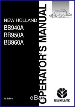 New Holland BB940A BB950A BB960A Baler Operators Manual