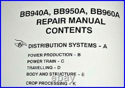 New Holland BB940A BB950A BB960A Baler Service Shop Repair Manual NOS! OEM! 6/04