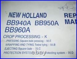New Holland BB940A BB950A BB960A Baler WRAPPING TYING EJECTING Repair Manual OEM