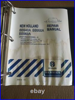 New Holland BB940A BB950A BB960A Balers Service Repair Manual 6/04