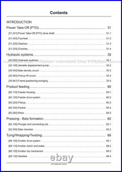 New Holland BC5050 BC5060 BC5070 BC5070 Hayliner BC5080 Baler Service Manual