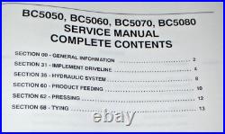 New Holland BC5050 BC5060 BC5070 BC5080 Square Baler Service Manual NH ORIGINAL