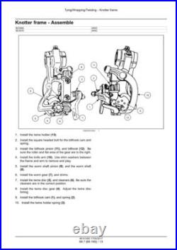New Holland BC5060, BC5070 Small Square Baler Service Manual Repair Shop Book New Holland BC5060, BC5070 Small Square Baler Service Manual Repair Shop Book