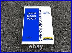 New Holland BC5060 BC5070 Square Baler Owner Operator Manual PN 84190218