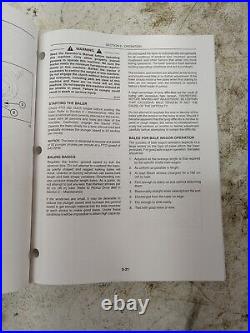 New Holland BC5060 BC5070 Square Baler Owner Operator Manual PN 84190218