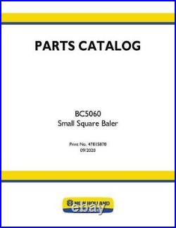 New Holland BC5060 Small Square Baler Parts Catalog PDF/USB 47815878