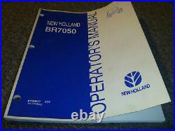 New Holland BR7050 Round Baler Owner Operator Manual User Guide 87604647 xz