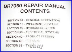 New Holland BR7050 Round Baler Service Repair Shop Workshop Manual NH ORIGINAL
