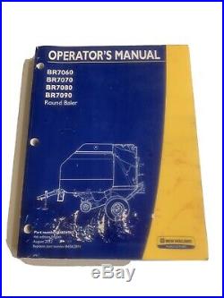 New Holland BR7060 BR7070 BR7080 BR7090 Round Baler Operator Manual 84604965