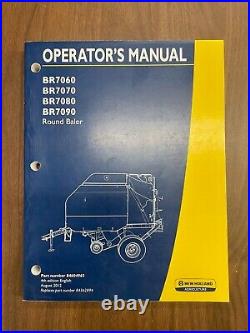 New Holland BR7060, BR7070, BR7080, BR7090 Round Baler Operators Manual