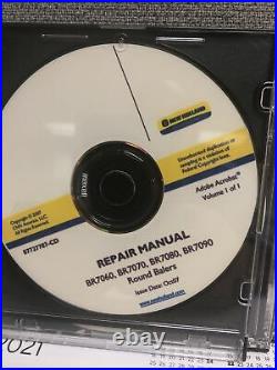 New Holland BR7060 BR7070 BR7080 BR7090 Round Baler Service Repair Manual CD