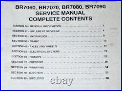 New Holland BR7060 BR7070 BR7080 BR7090 Round Baler Service Repair Manual NH OEM