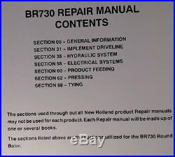 New Holland BR730 Baler Repair Service Manual 87034013 6/03