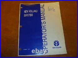New Holland BR730 Round Baler Owner Operator Manual 86705467